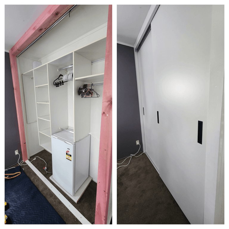 Wardrobe with sliding doors